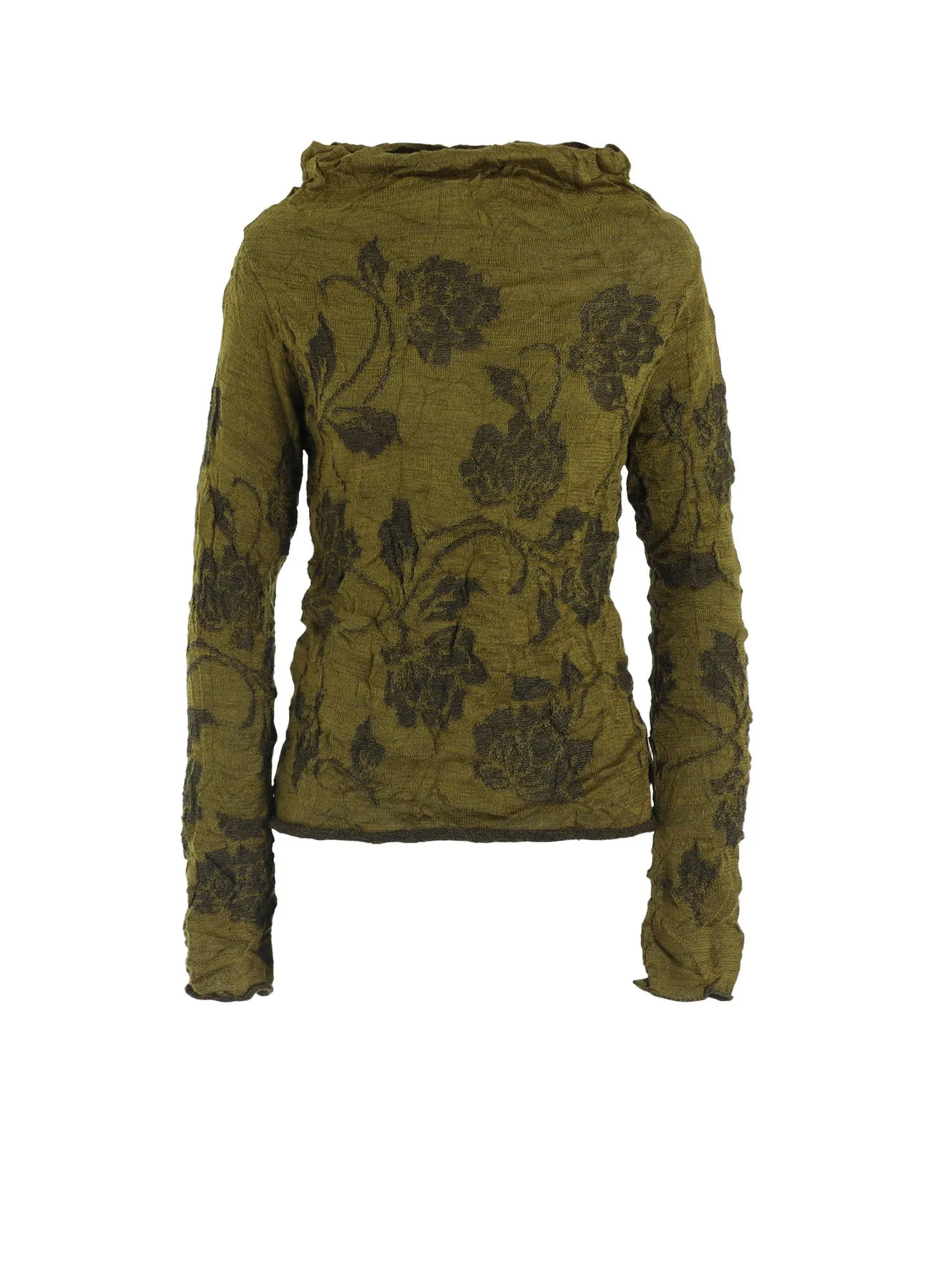 BIG FLOWER WRINKLED KNIT PULLOVER Daily Layers