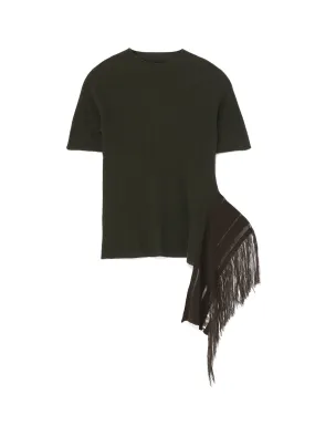 Fresh Comforted WHOLEGARMENT RIB FRINGE SHORT SLEEVE