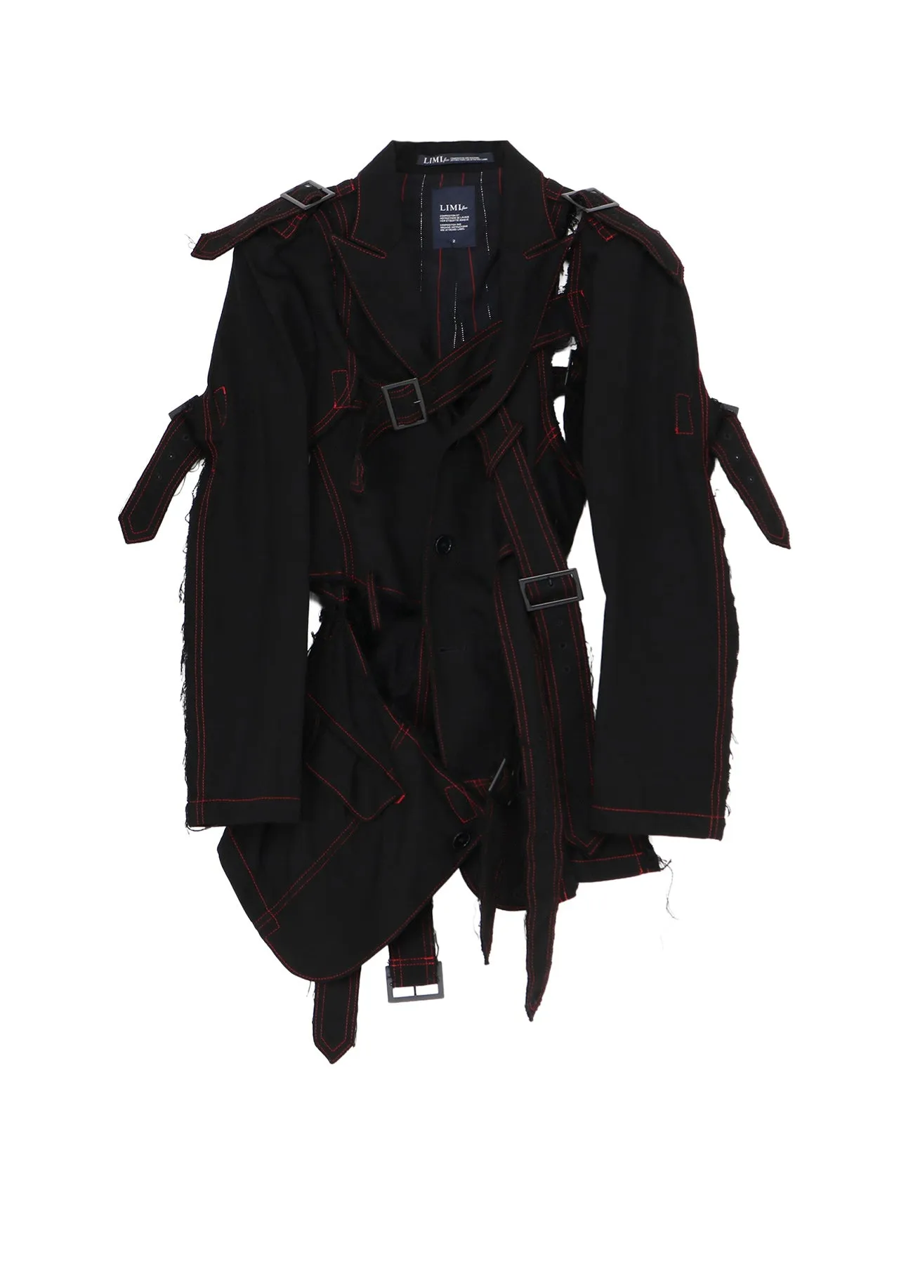 Street Ease Four Way Stretch BLACK DENIM BELTED JACKET