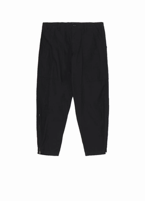 BLACK SCANDAL HERRINGBONE HEM ZIP PAINTER PANTS Casual Chic
