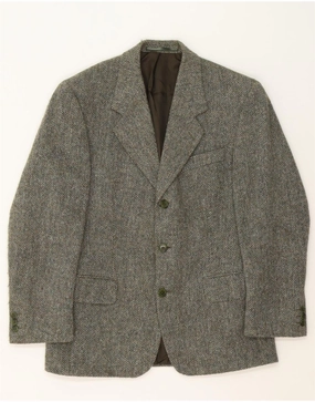 Flattering Style Wear BLARNEY WOOLEN MILLS Mens Blazer Jacket UK 38 Medium Grey Herringbone