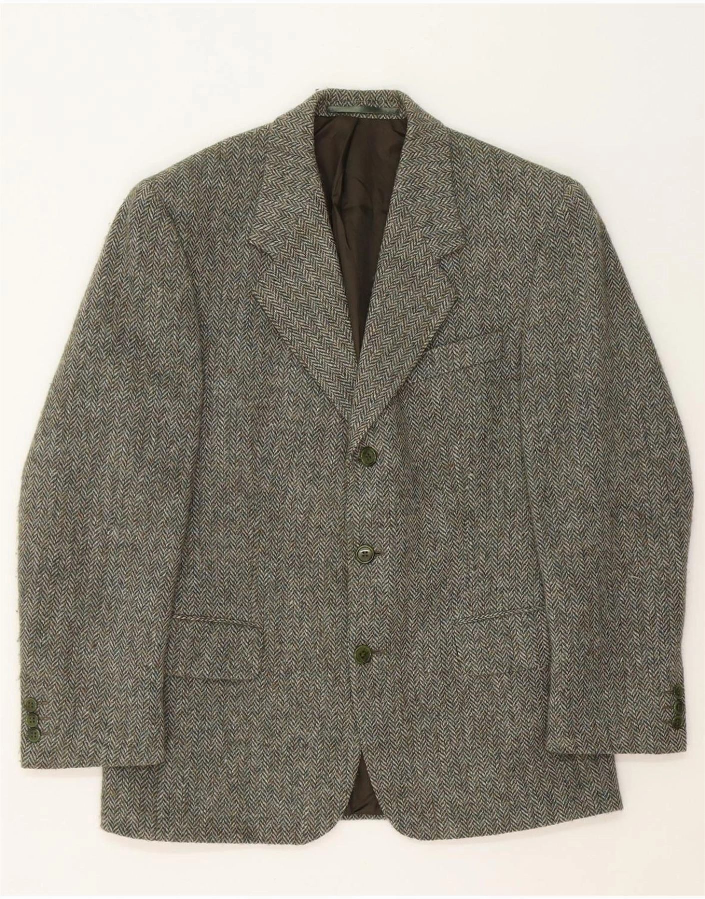 Flattering Style Wear BLARNEY WOOLEN MILLS Mens Blazer Jacket UK 38 Medium Grey Herringbone