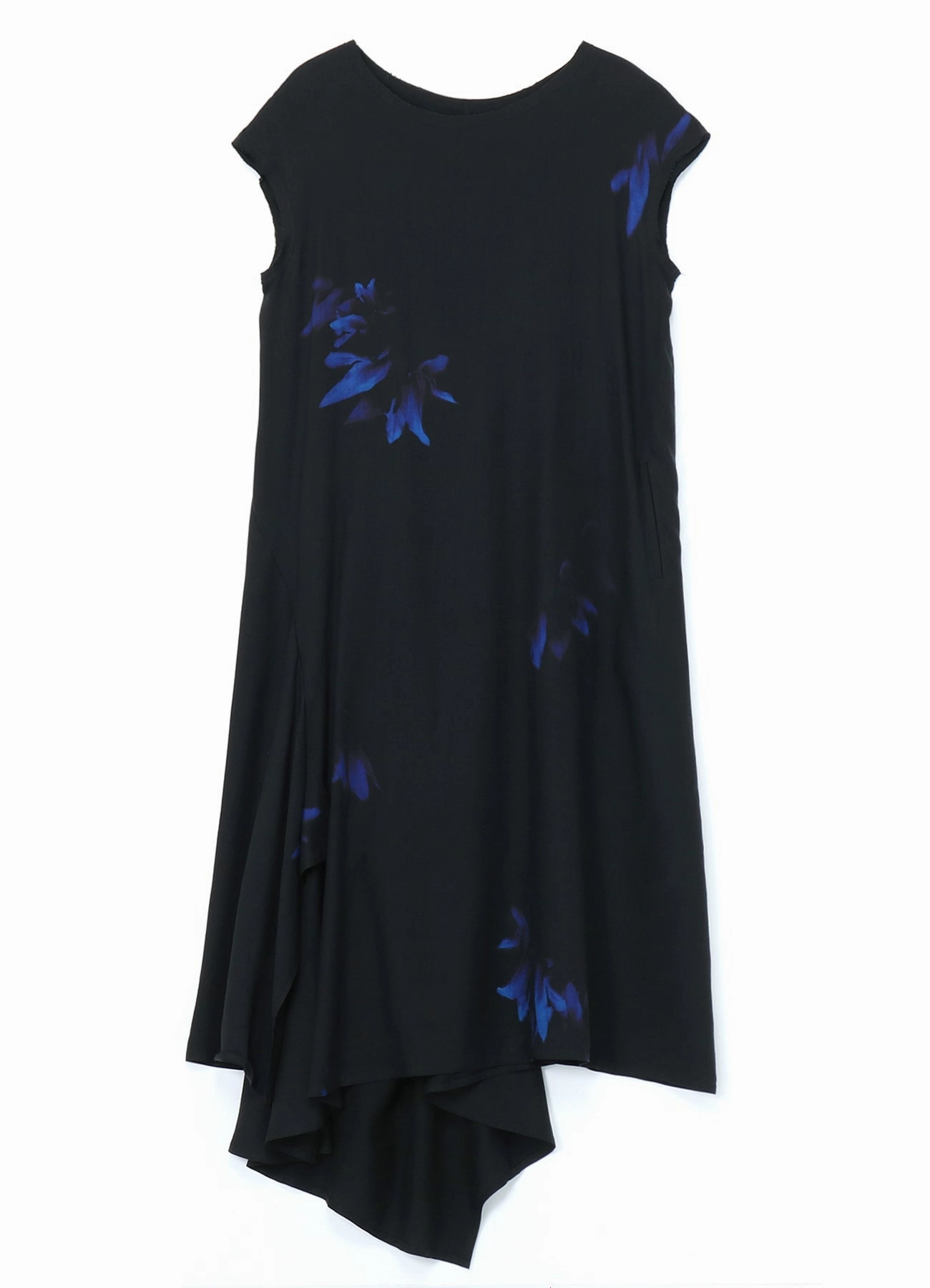 Delicate Details Bright Vibe BLUE LILIES PRINT SLEEVELESS DRESS