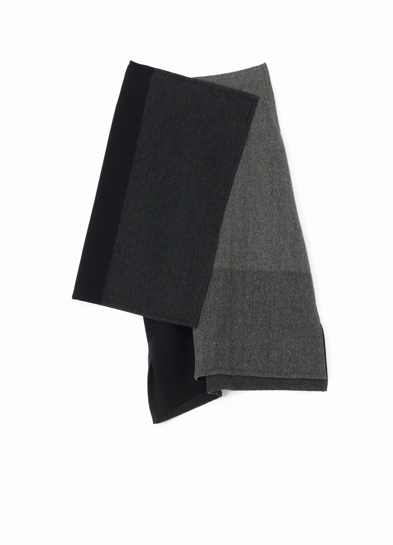 TWEED PLAID WRAP SKIRT Lace Accent