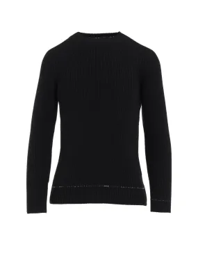 RIB STITCH TWISTED LONG SLEEVE RIB PULLOVER Water Repellent Finish