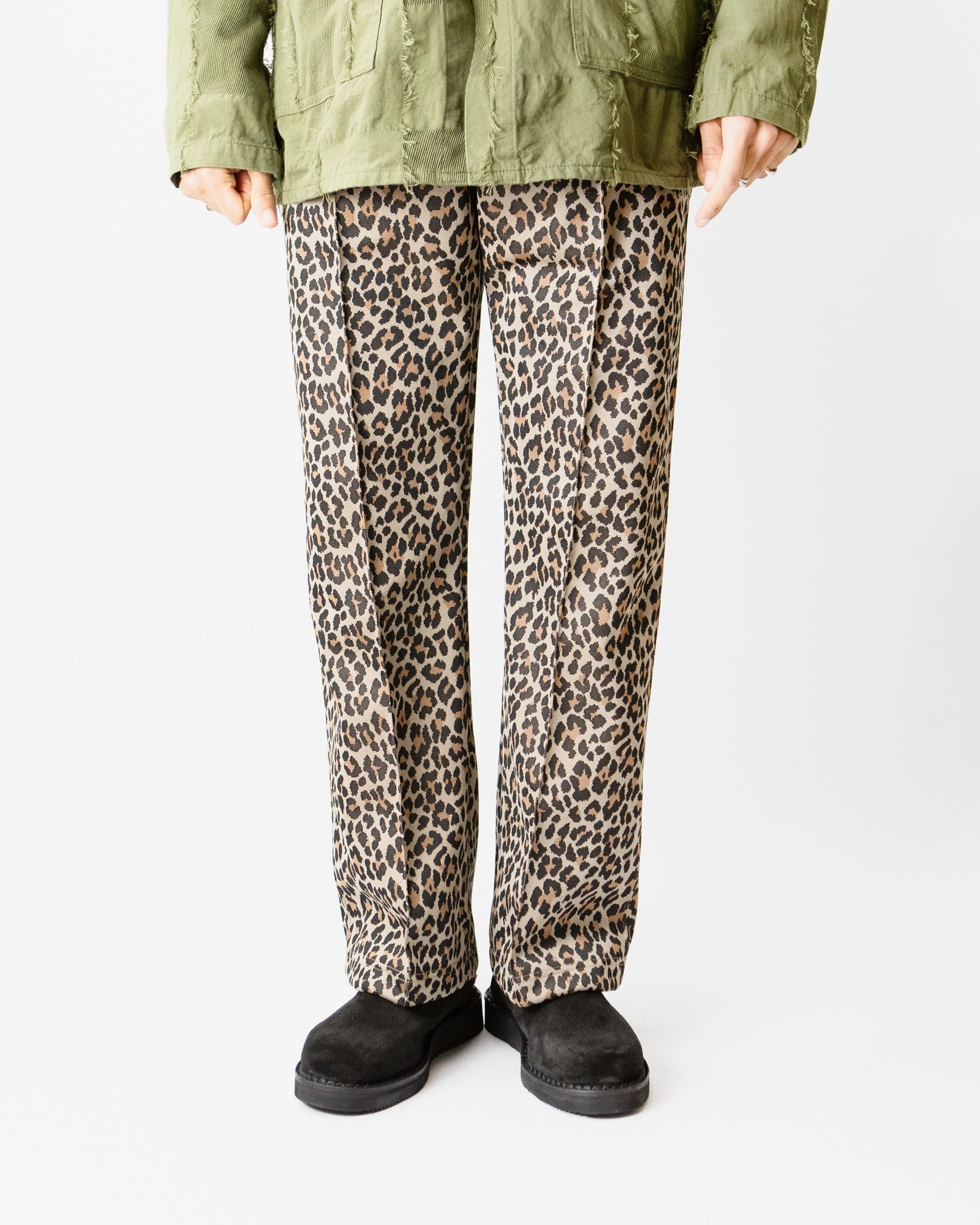 Track Pant ?C Leopard Jacquard Polyester Thermal Lining Packable design