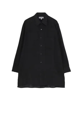 CELLLOSE LAWN 3COLLAR SLEEVE GATHER BLOUSE Non Static Finish