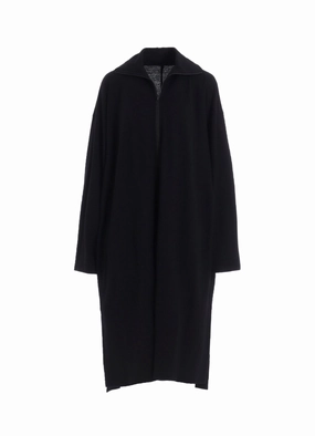 MILD WASHABLE JERSEY STAND-UP COLLAR DRESS Basic essential Wrinkle-Resistant