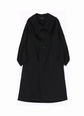 WrinkleFreeFinish [Y's BORN PRODUCT] COTTON TWILL LONG CAPE COAT