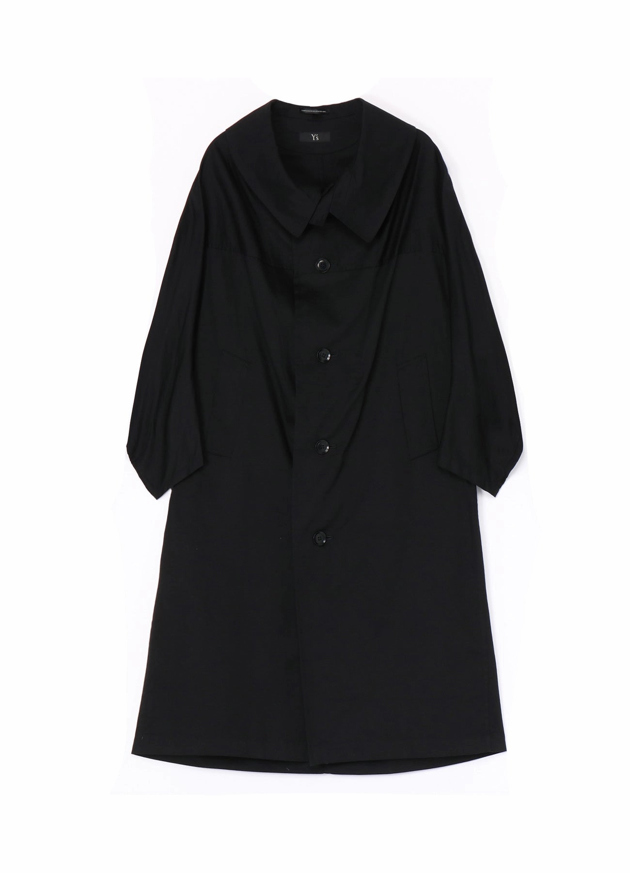 WrinkleFreeFinish [Y's BORN PRODUCT] COTTON TWILL LONG CAPE COAT