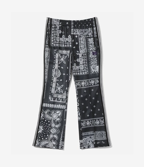 Boot-Cut Track Pant ?C Black Bandana Print Abrasion Resistant Panels