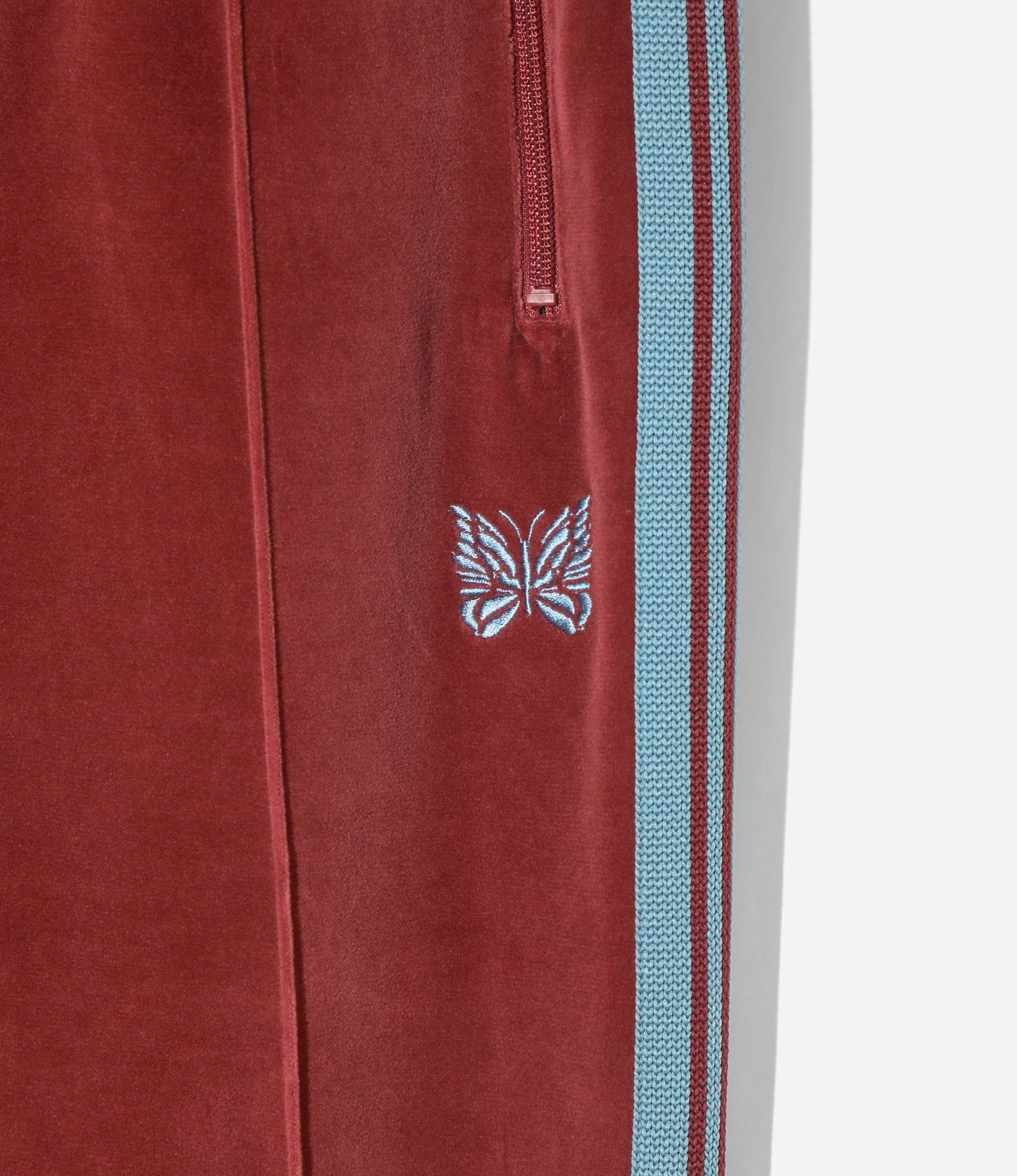 Day Wear Boot-Cut Track Pant ?C Burgundy Velour