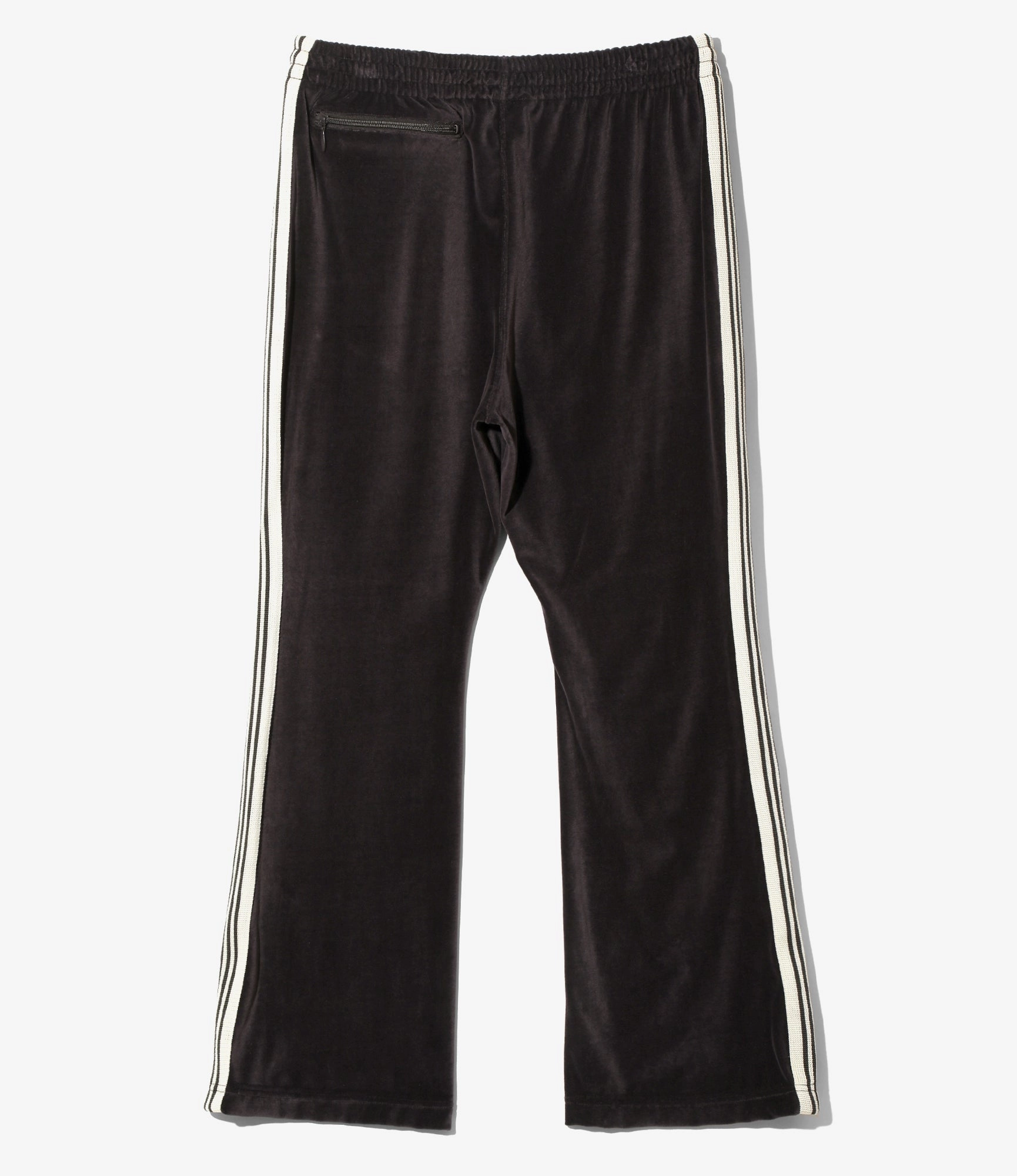 Boot-Cut Track Pant ?C Charcoal Velour HighRiseWaistband Active Wear