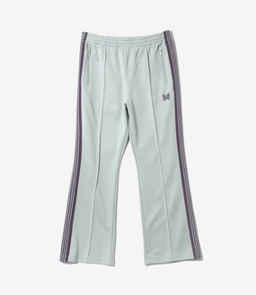 Boot-Cut Track Pant ?C Sax Blue Smooth Polyester Chic casual All Day Fit