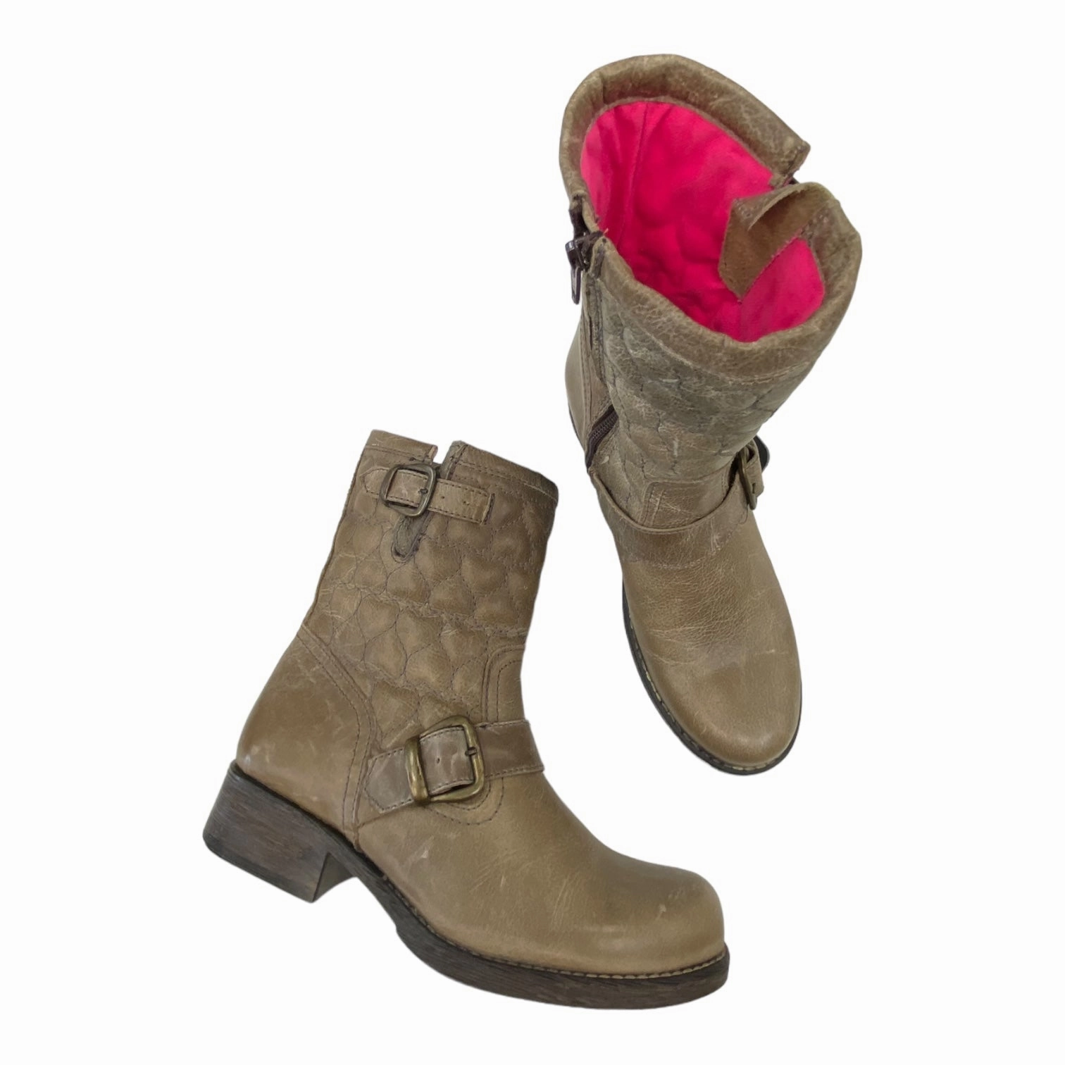 Boots Ankle Flats By Betsey Johnson In Taupe, Size: 8 Seamless Comfort Weather Resistant User Thermoregulating Insole