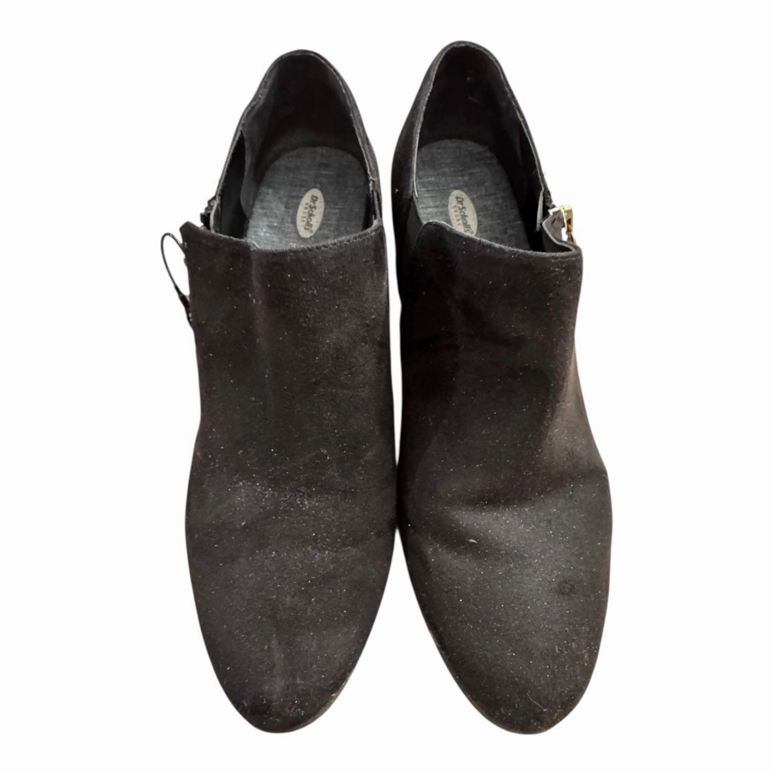 Reinforced toe cap Elastic Material Boots Ankle Flats By Dr Scholls In Black, Size:8