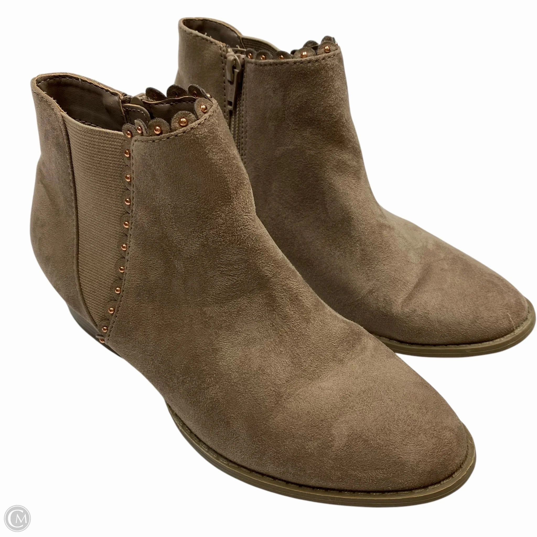 Abrasion Resistant Lining Boots Ankle Flats By Lc Lauren Conrad In Brown, Size: 6