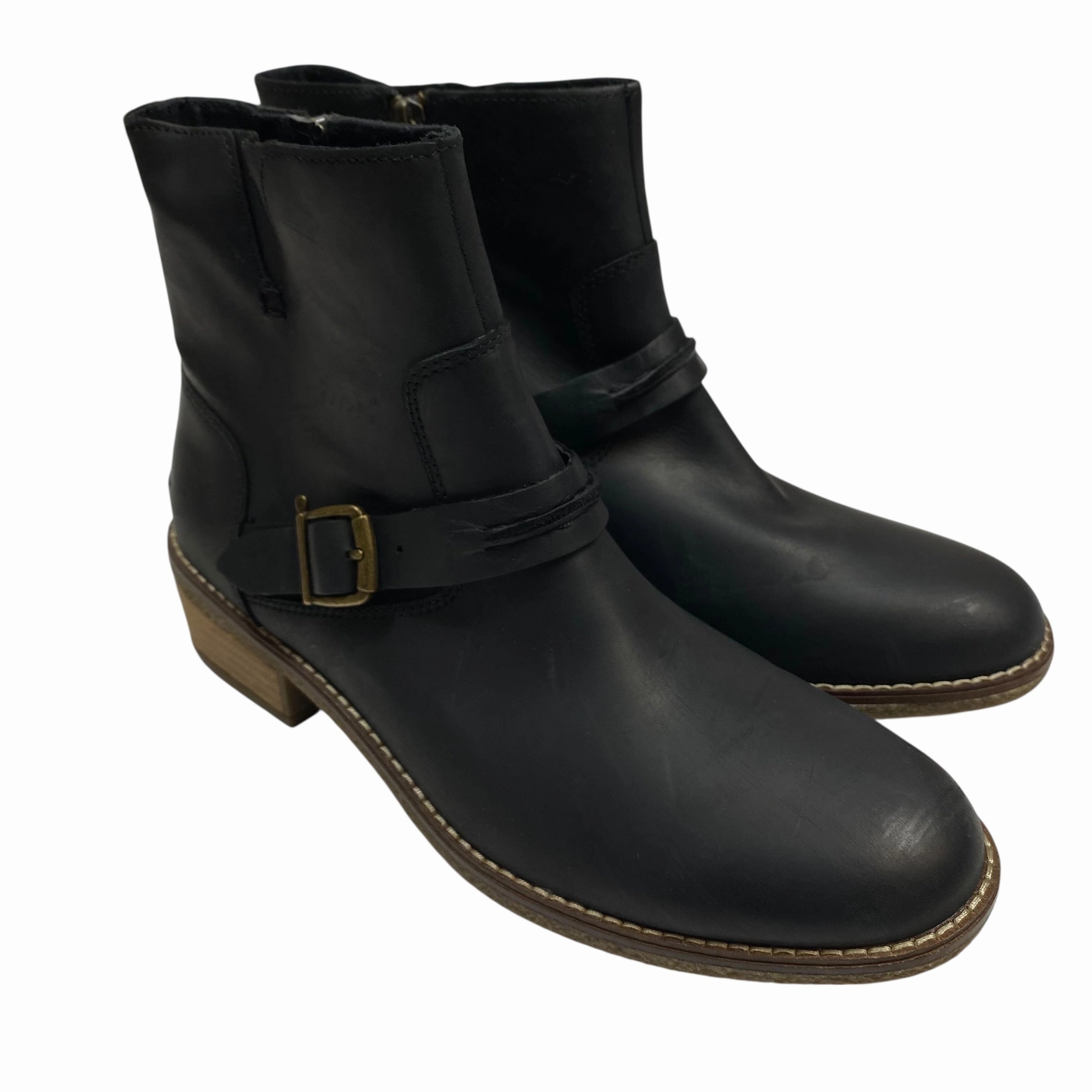 Boots Ankle Flats By Sperry In Black, Size:8 Slip Resistant Rural Traveler