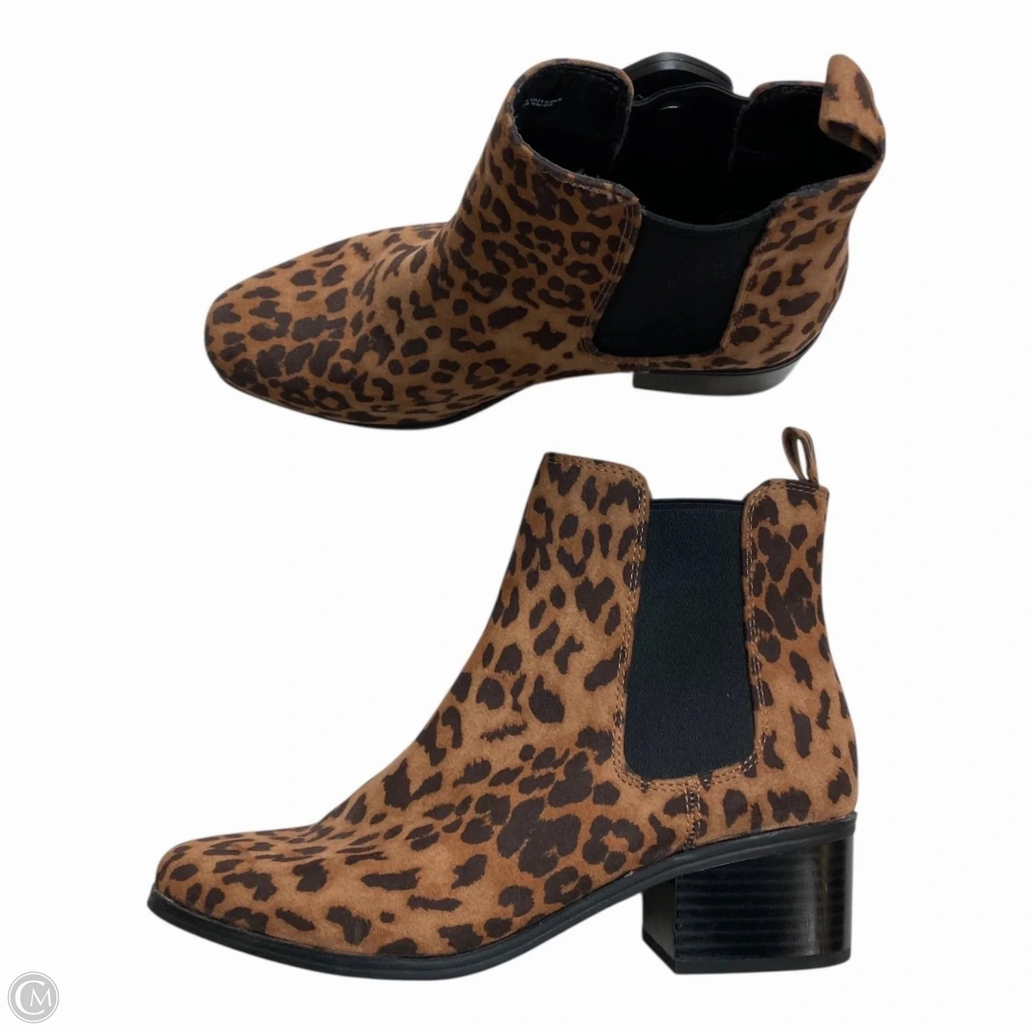 Feather Light Rough Trail Hiker Rugged Built Adventure Seeker Boots Ankle Heels By A New Day In Animal Print, Size: 8