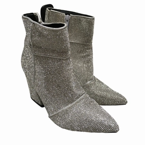Trendy Protection Craft Collector Boots Ankle Heels By A New Day In Silver, Size:7