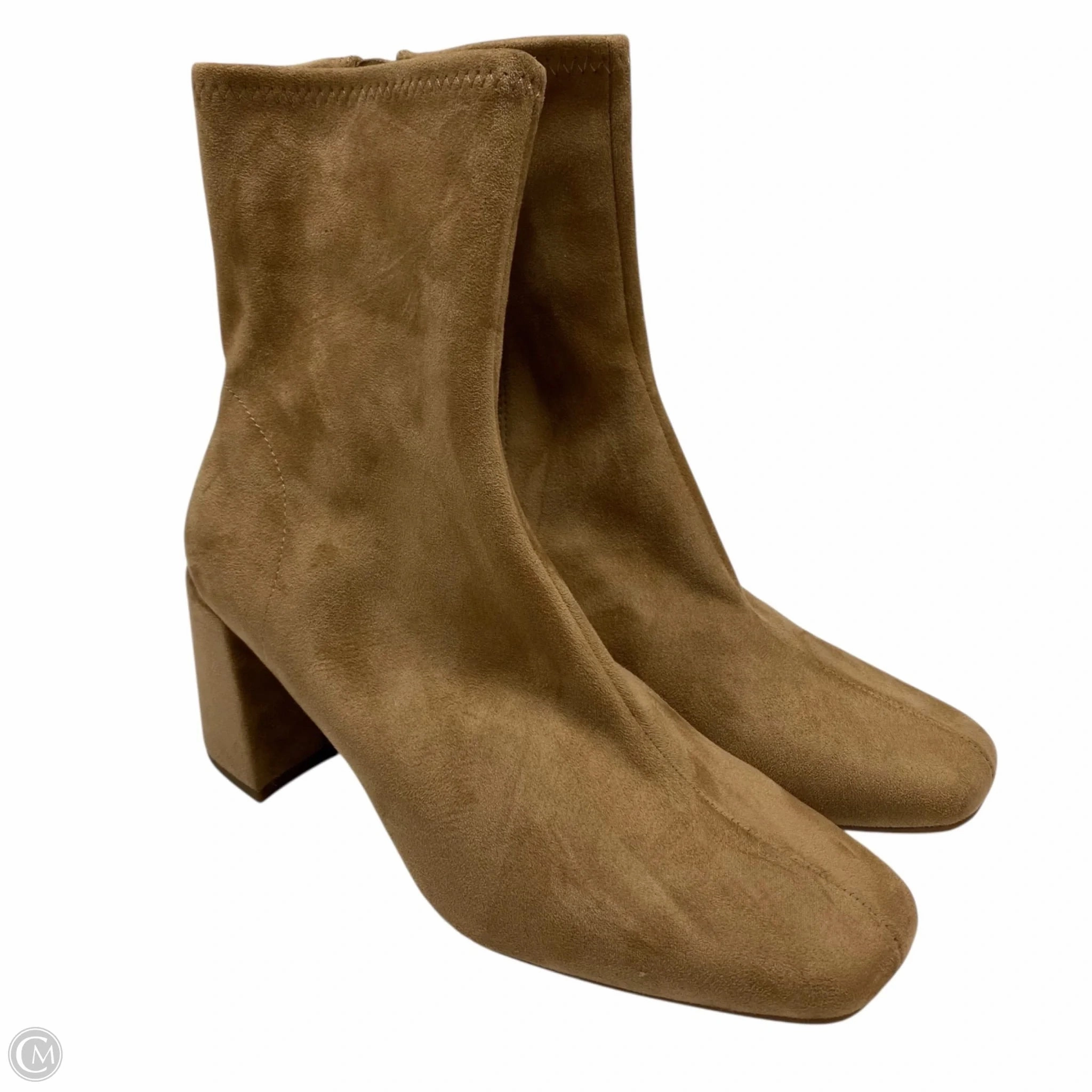 Boots Ankle Heels By A New Day In Tan, Size: 8 Stable Support Morning Walk