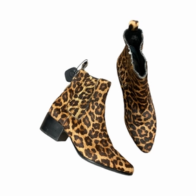 Seamless Comfort Morning Walk Versatile Style Boots Ankle Heels By Banana Republic In Animal Print, Size: 9.5