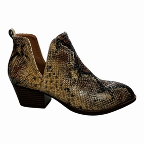 Boots Ankle Heels By Cl By Chinese Laundry In Snakeskin Print, Size: 7 Quality Wear Rural Terrain