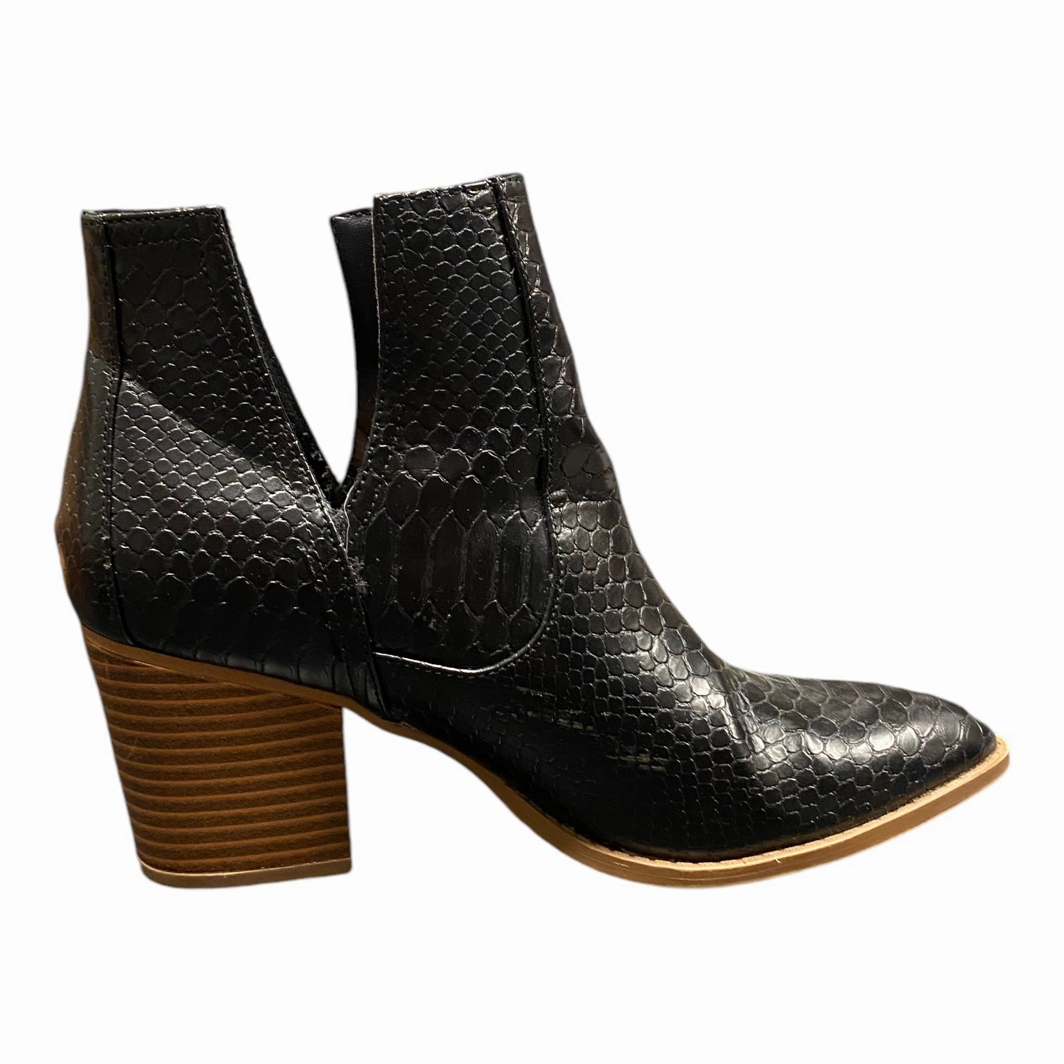 Boots Ankle Heels By Cmc In Black, Size: 6.5 Fashion Fit Travel