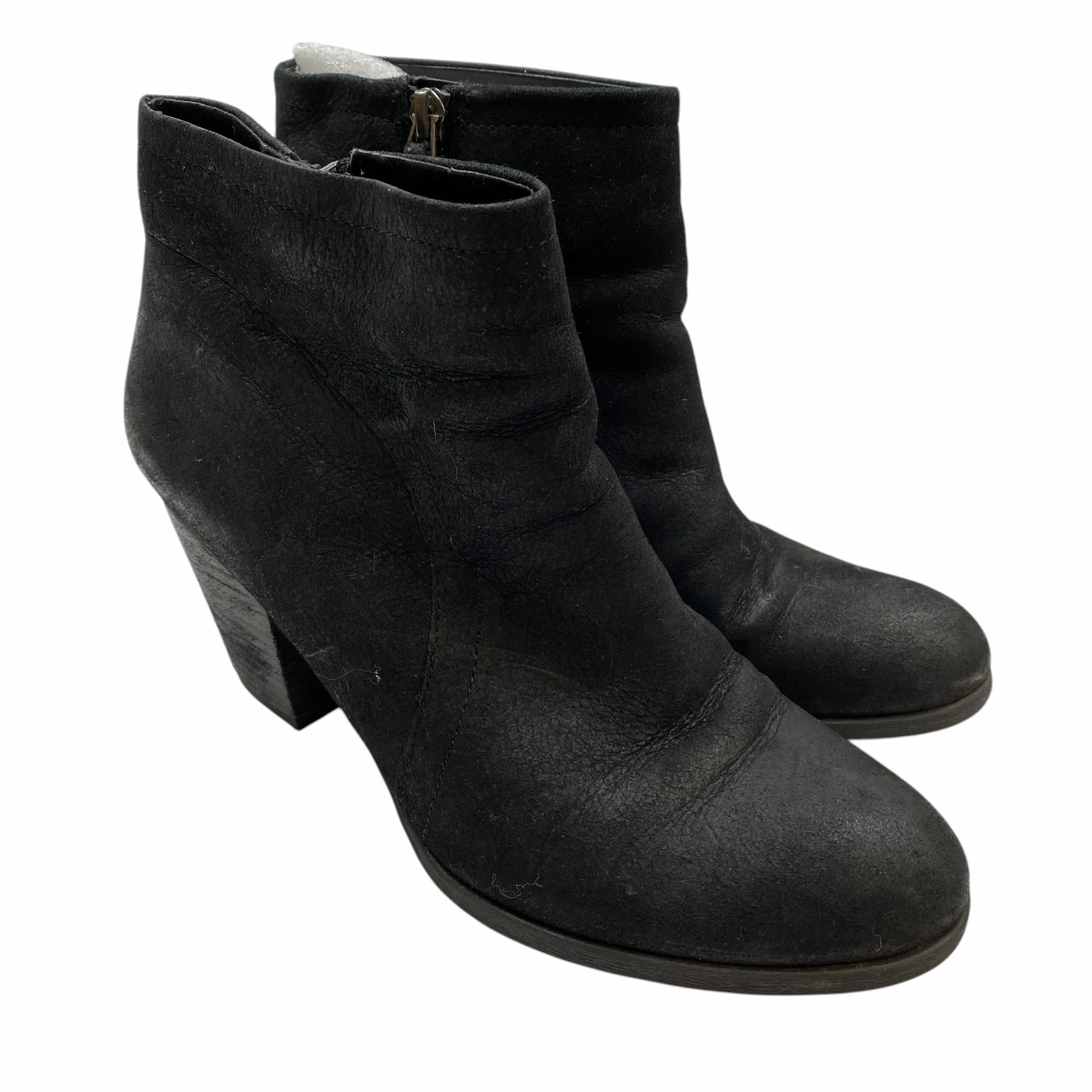 All Weather Windy Weather Boots Ankle Heels By Franco Sarto In Black, Size: 8.5