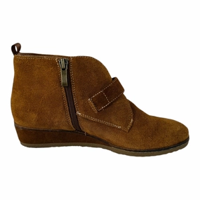 Boots Ankle Heels By LARTISTE In Brown, Size: 6.5 Zip Edge