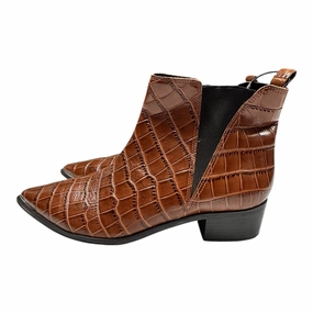 Extreme Cold Boots Ankle Heels By Marc Fisher In Brown, Size:10