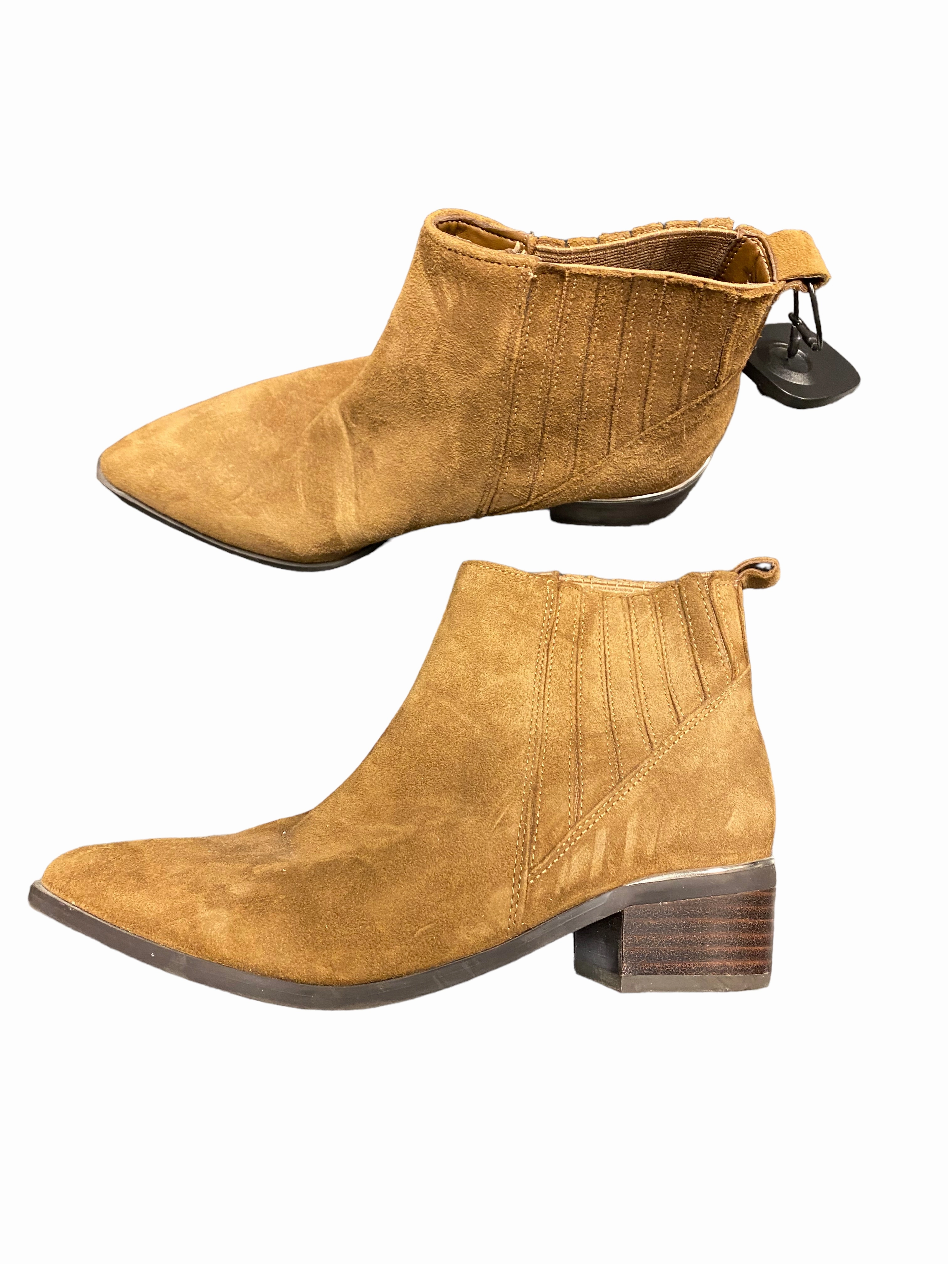 Boots Ankle Heels By Marc Fisher In Brown, Size: 6 Waterproof Function Moisture   Wicking