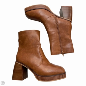 Boots Ankle Heels By Maurices In Brown, Size: 10 Cold Proof