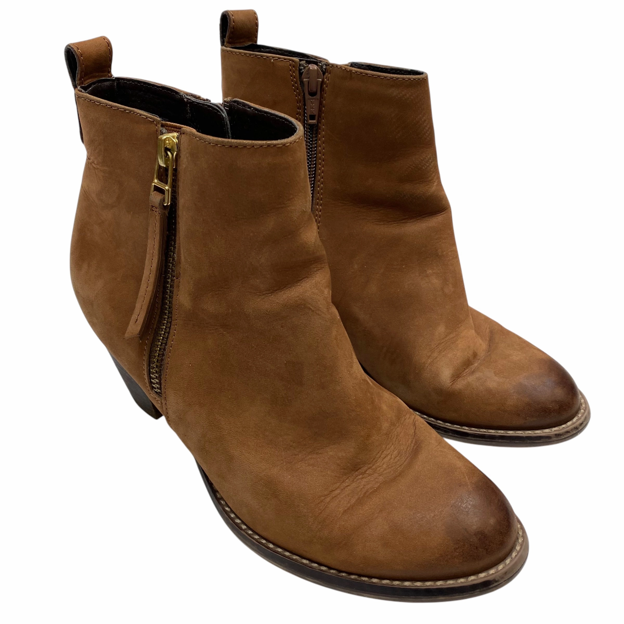 Quick Drying City Walking Protective Finish Snowy Path Boots Ankle Heels By Steve Madden In Brown, Size: 7.5