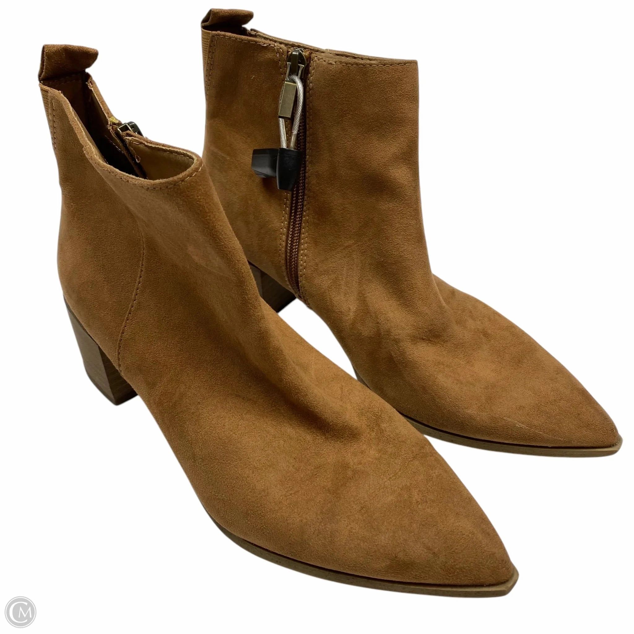 Boots Ankle Heels By Universal Thread In Brown, Size: 8.5 Dynamic Cushioning Slip Resistant Work Commute