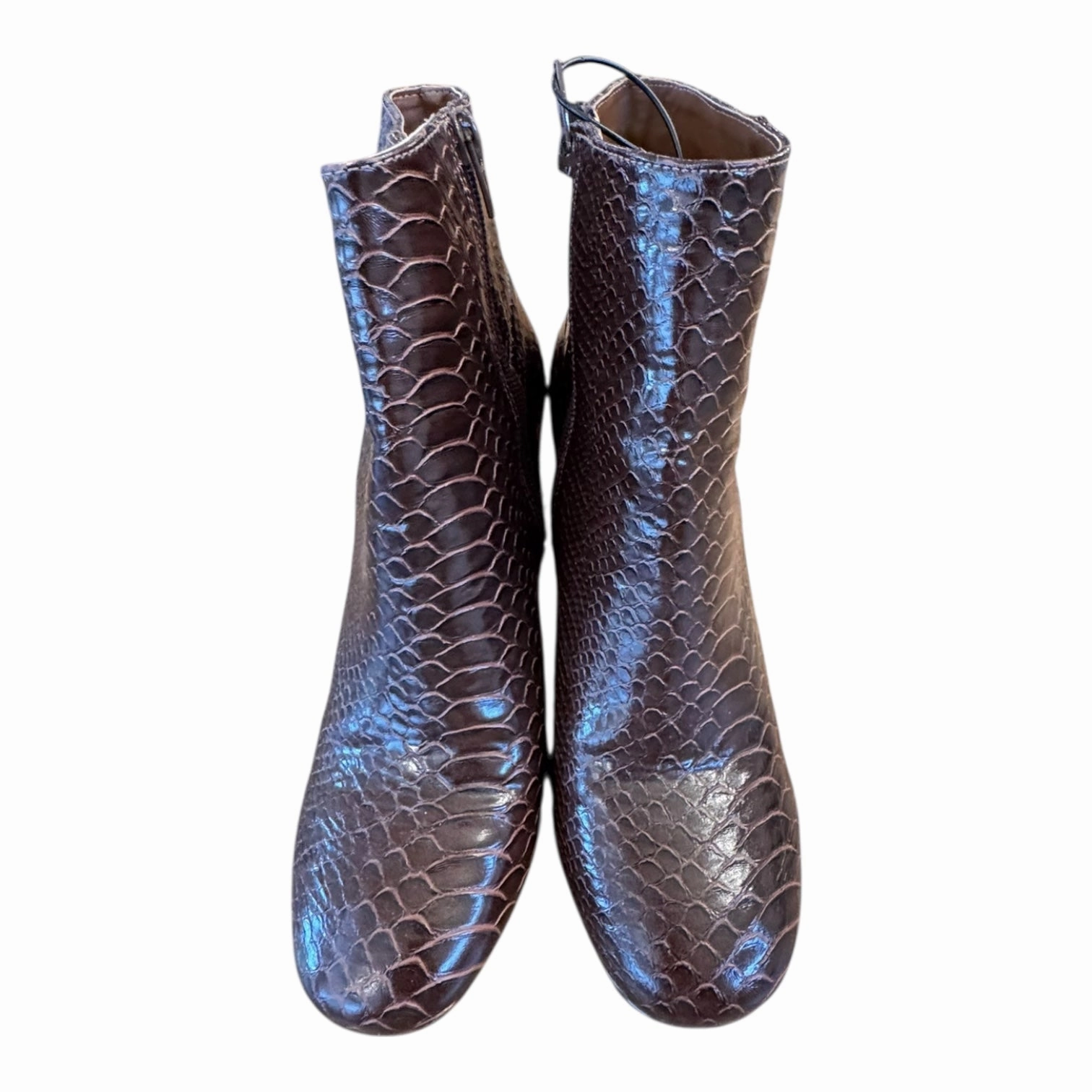 Boots Ankle Heels By Urban Outfitters In Brown, Size:8 Non Compression Fit Sleek Profile