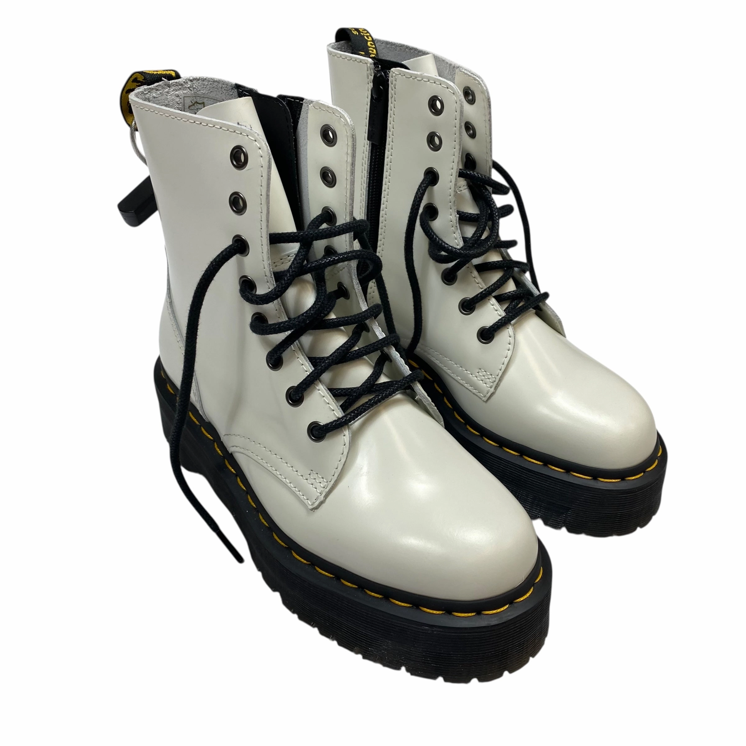 Boots Designer By Dr Martens In White, Size:7 Street Sound