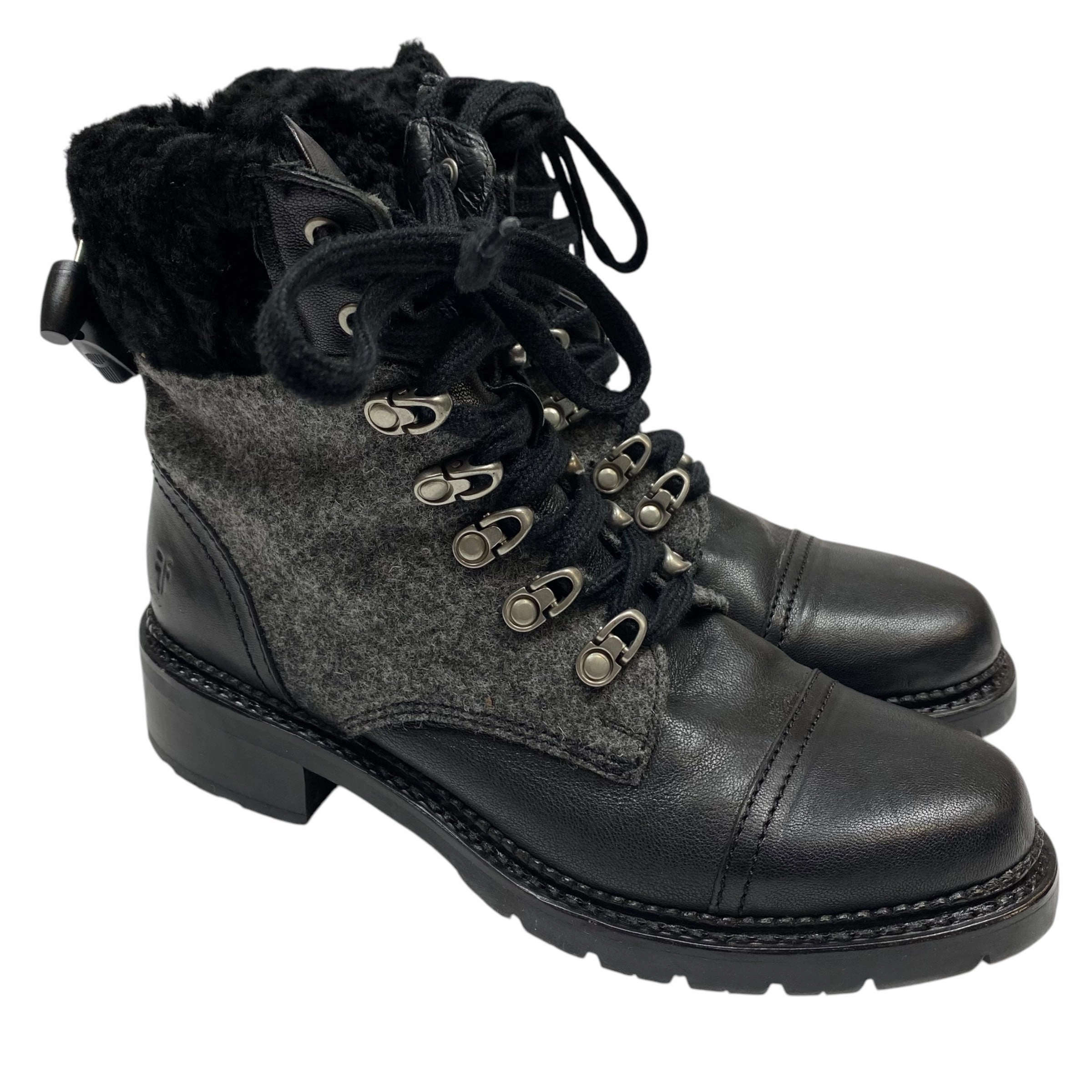 Boots Designer By Frye In Black & Grey, Size: 8 Daily Wear