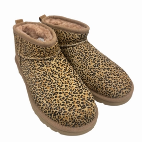 Mud Resistant Stylish Explorer british retro Boots Designer By Ugg In Animal Print, Size:8