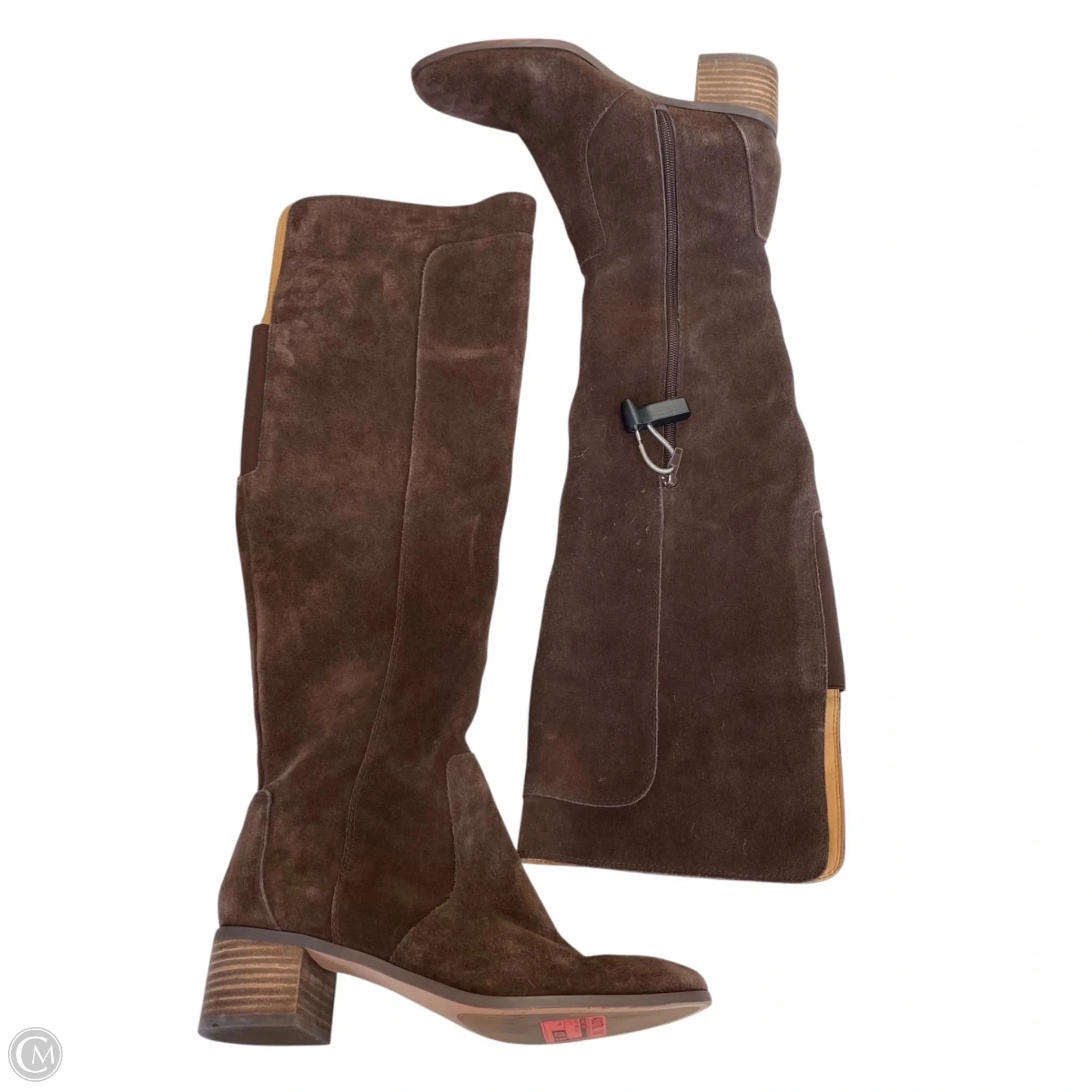 Ergonomic Footbed Boots Knee Flats By Corso Como In Brown, Size: 8