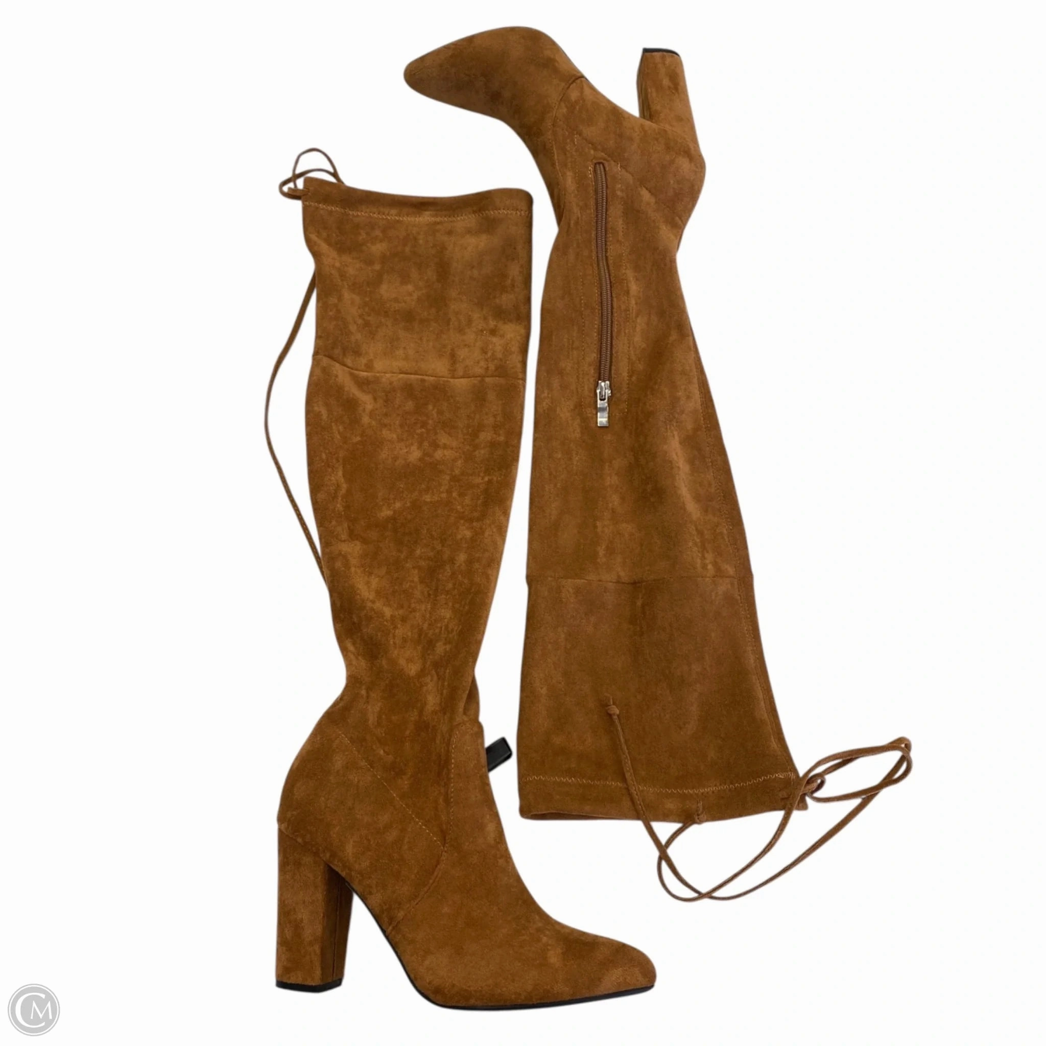 Boots Knee Heels By Cmf In Brown, Size: 5.5 Mud Resistant Weekend Wanderer Cold Climate