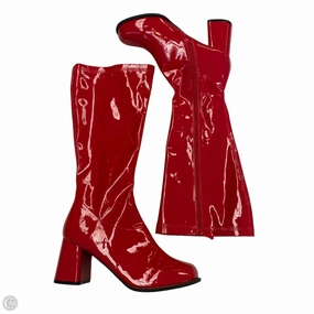 Quick Drying City Walking Boots Knee Heels By Ellie In Red, Size: 10