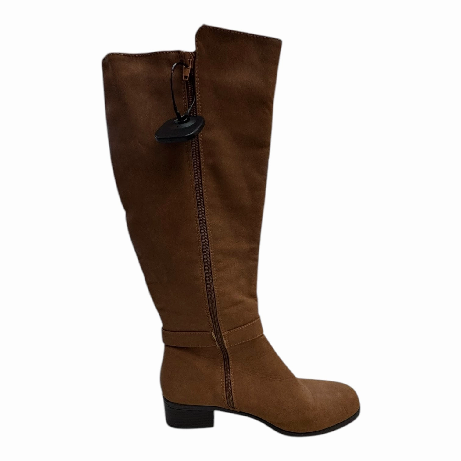 Simple Style Boots Mid-Calf Flats By Nautica In Brown, Size:9