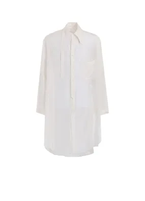 10M SILK  ASYMMETRY COLLAR SHIRT Wrinkle-Resistant
