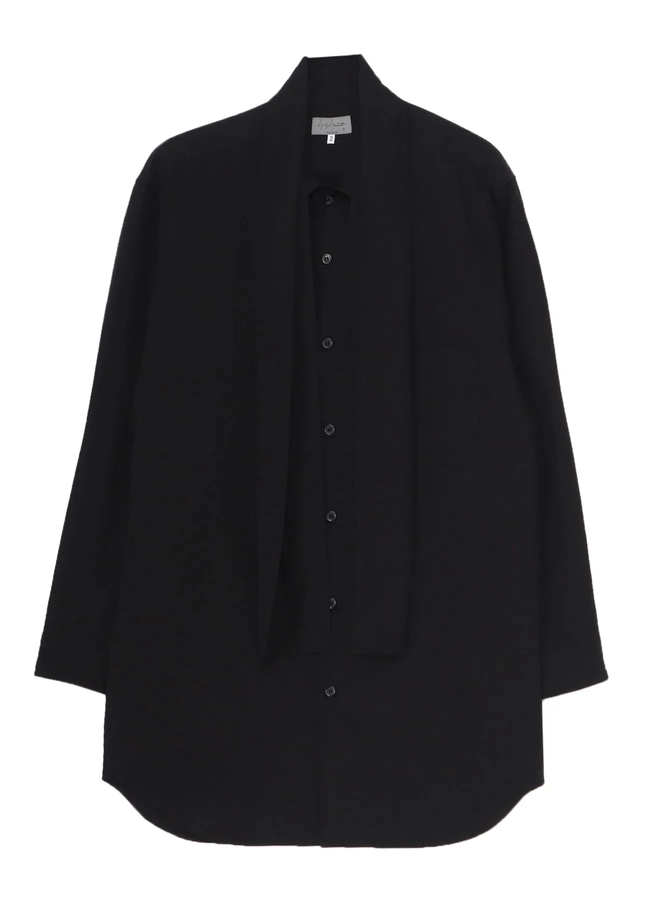 100/2 BROAD SCARF COLLAR BLOUSE Non Chafe Seams