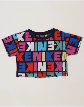 NIKE Baby Girls Graphic T-Shirt Top 12-18 Months Multicoloured Microfiber Material