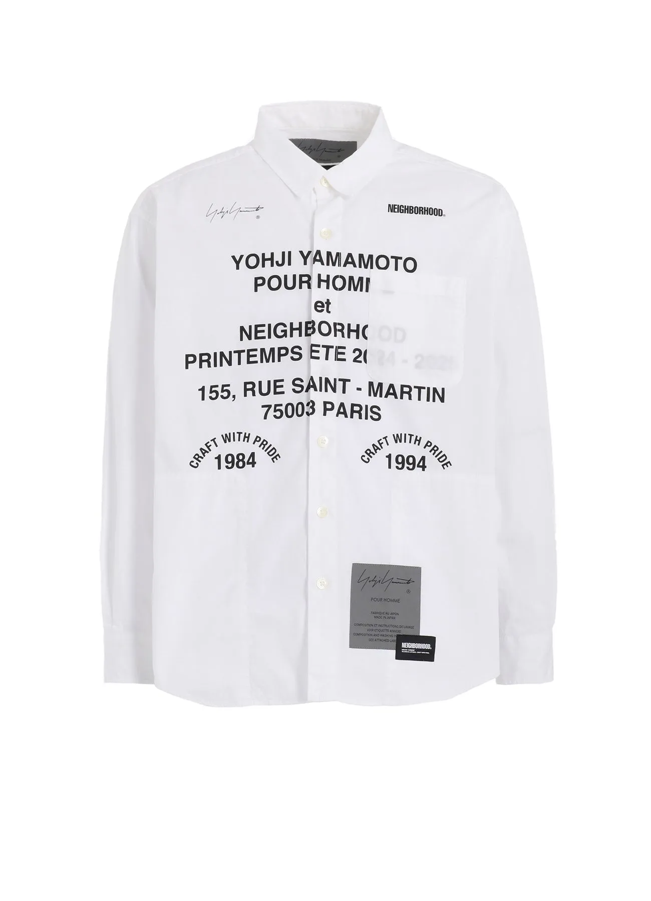 Yohji Yamamoto x NEIGHBORHOOD PRINT SHIRT LS Sports Ready