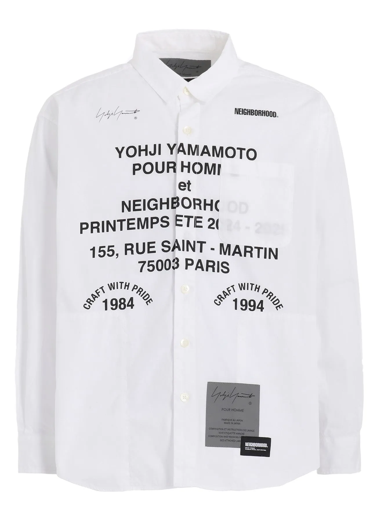 Yohji Yamamoto x NEIGHBORHOOD PRINT SHIRT LS Athleisure Trend
