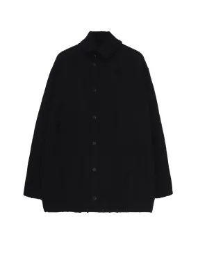 Smart Fit PLAIN STITCH CRASHED HIGH NECK CARDIGAN