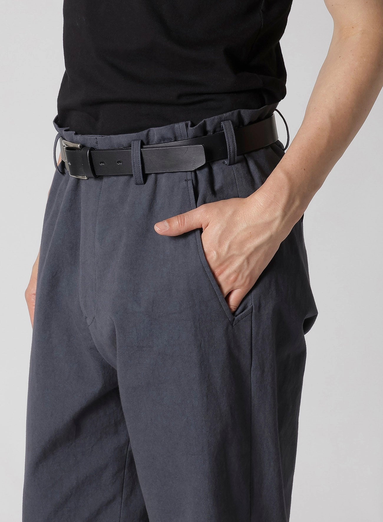 C/POPLIN SLIM PANTS Comfortable Layers